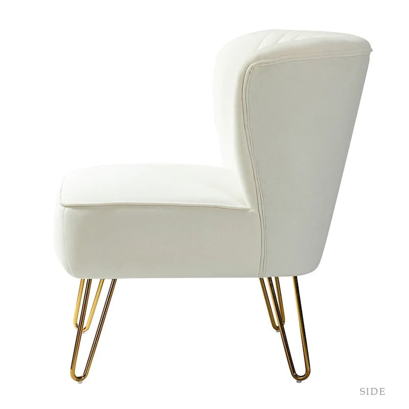 Barto Upholstered Side Chair with Tufted Back Set of 2 by HULALA HOME
