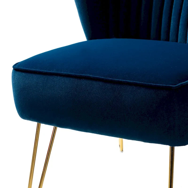 Barto Upholstered Side Chair with Tufted Back Set of 2 by HULALA HOME