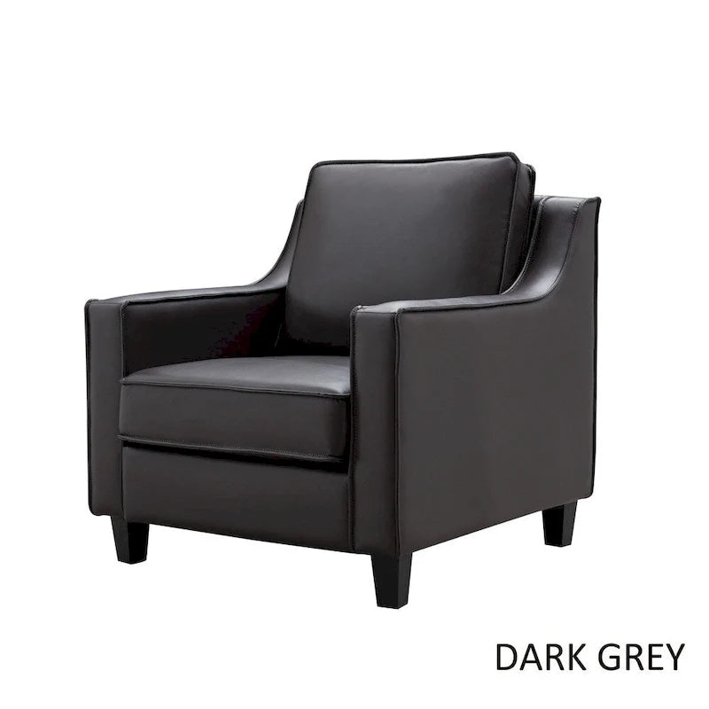 Furniture of America Kayn Contemporary Vinyl Padded Club Chair