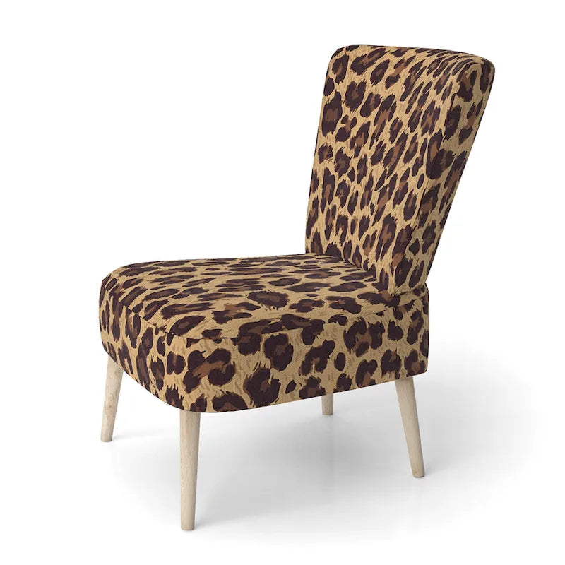 Designart Fauteuil d'appoint et fauteuil à accoudoirs en tissu d'ameublement Leopard Fur II