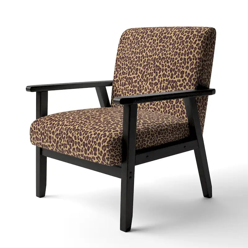 Designart Fauteuil d'appoint et fauteuil à accoudoirs en tissu d'ameublement Leopard Fur II
