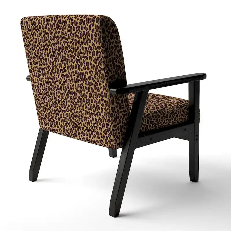 Designart Fauteuil d'appoint et fauteuil à accoudoirs en tissu d'ameublement Leopard Fur II