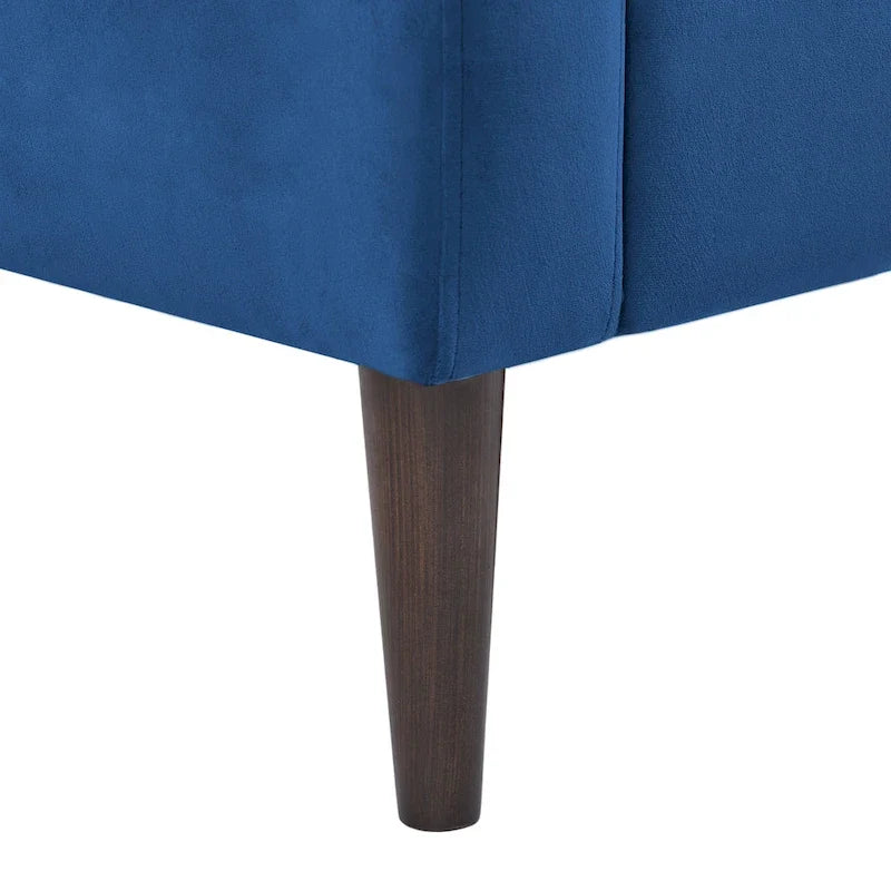 Modern Upholstered Tufted Accent Chair with Metal Legs