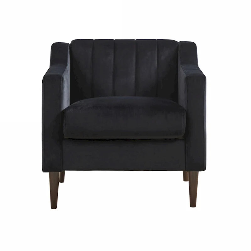 Modern Upholstered Tufted Accent Chair with Metal Legs
