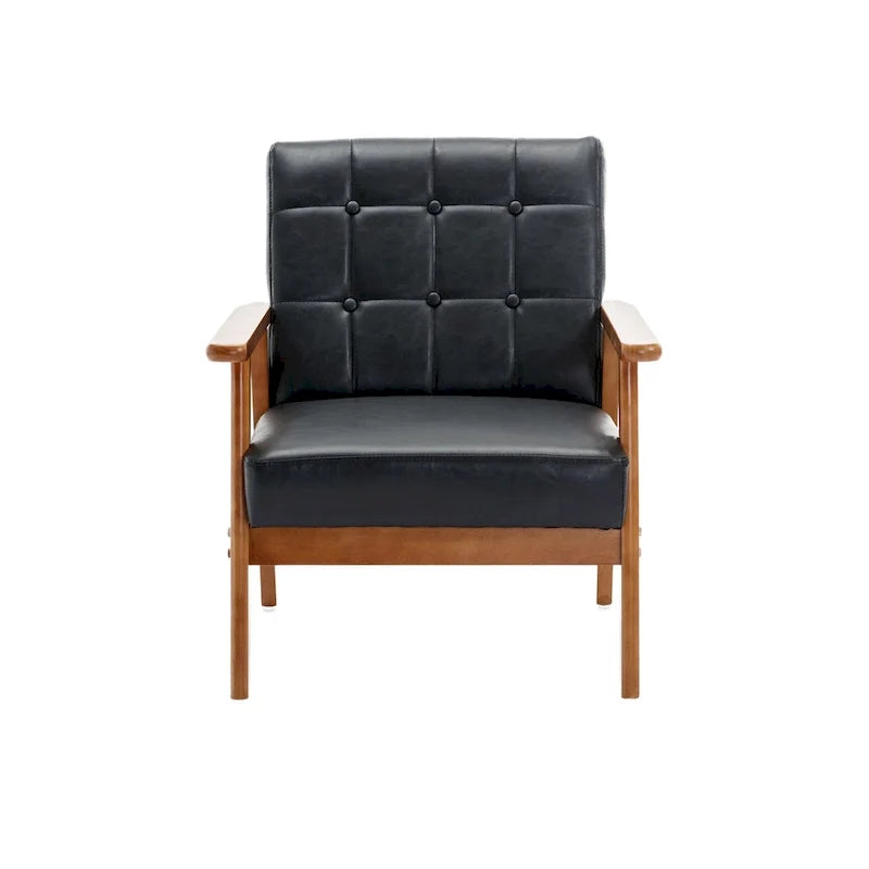 Lot de 2 fauteuils d'appoint modernes du milieu du siècle avec table d'appoint