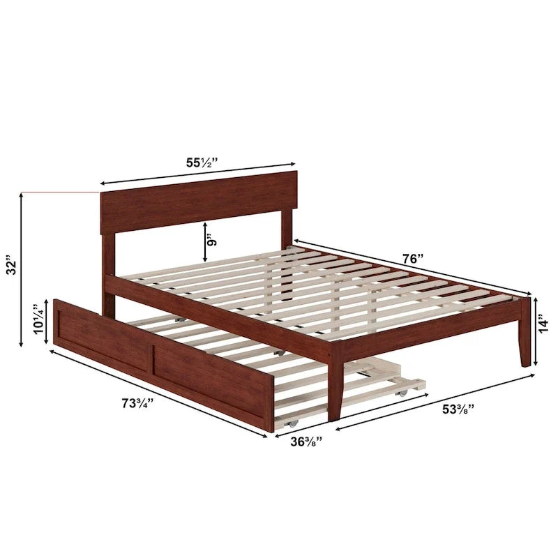 AFI Boston Platform Bed with Trundle