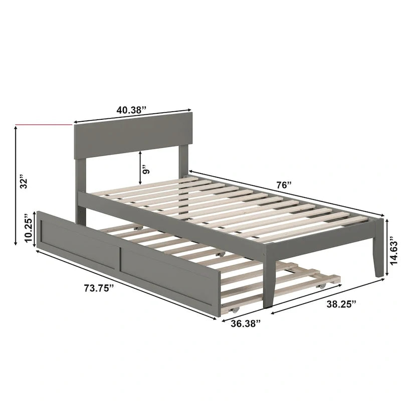 AFI Boston Platform Bed with Trundle