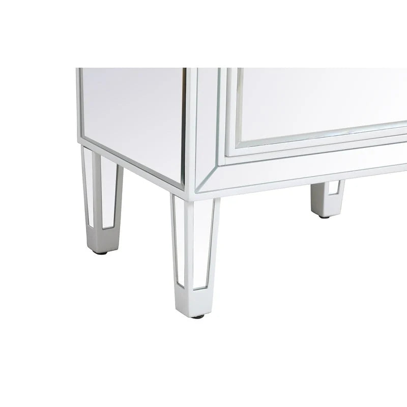 Comodino con 1 cassetto a specchio largo 45 cm Reflexion Collection Rosa