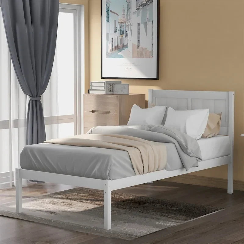 Harper & Bright Designs Letto a piattaforma singolo in legno