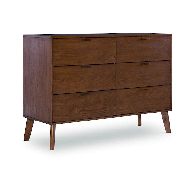 Cassettiera Carter Mid-Century con 6 cassetti