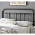 Tête de lit en métal gris Ellen Classic de taille Queen
