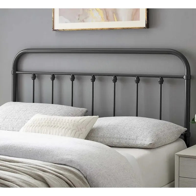 Tête de lit en métal gris Ellen Classic de taille Queen