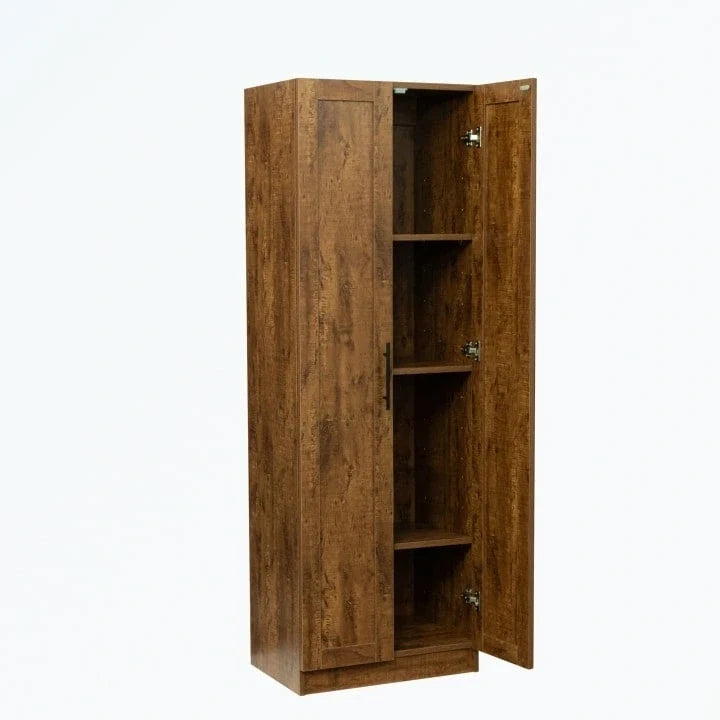 Armoire haute 2 portes 3 cloisons