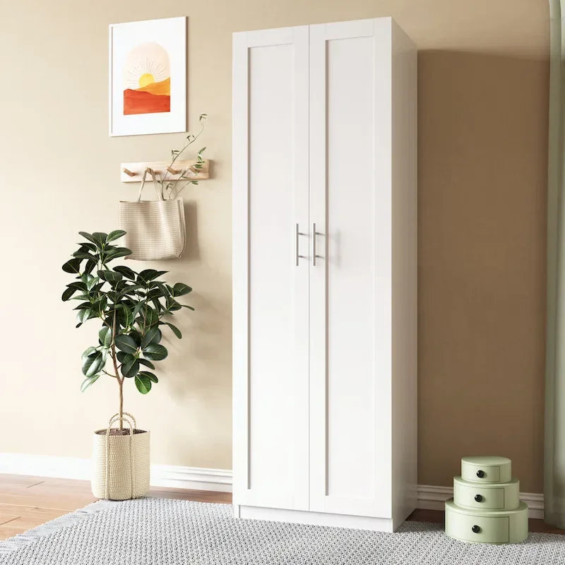 Armoire haute 2 portes 3 cloisons