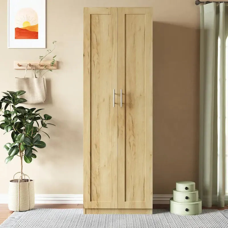 Armoire haute 2 portes 3 cloisons
