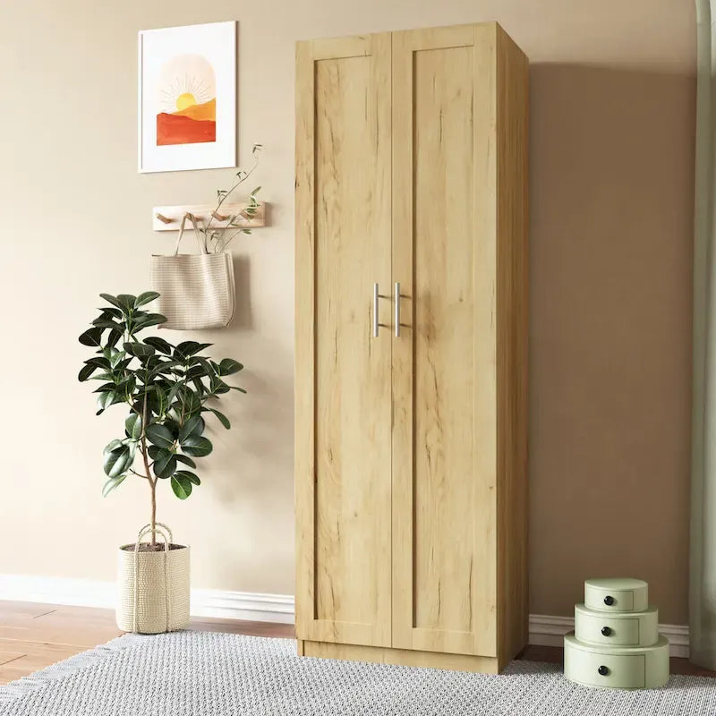 Armoire haute 2 portes 3 cloisons
