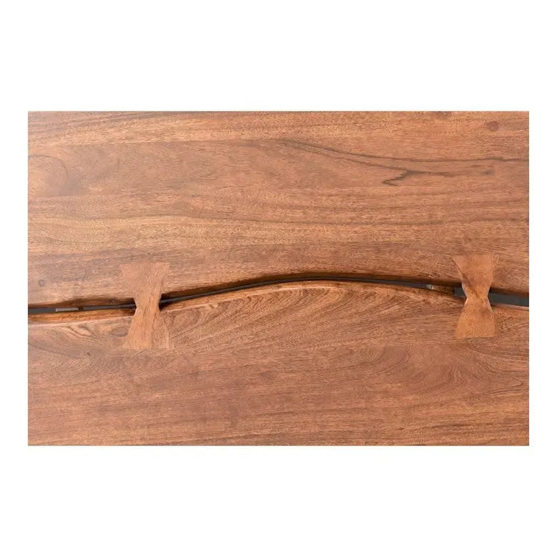 Lit plateforme Aurelle Home Marlene en bois d'acacia rustique, marron