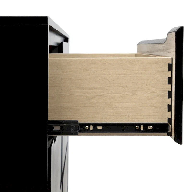 Comò a 6 cassetti in legno massiccio Mid-Century Modern Fopp in 2 pezzi con specchio ovale di Furniture of America