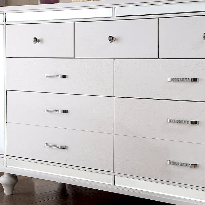 Commode et miroir 2 tiroirs 7 pièces Derc Contemporary par Furniture of America