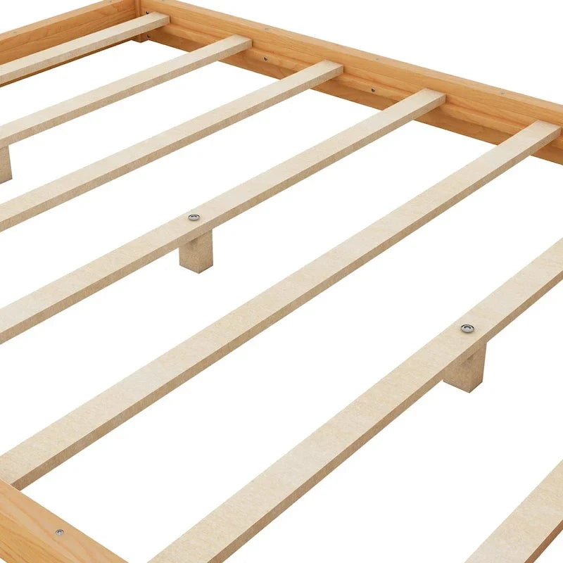 Lit plateforme à baldaquin avec pieds de support