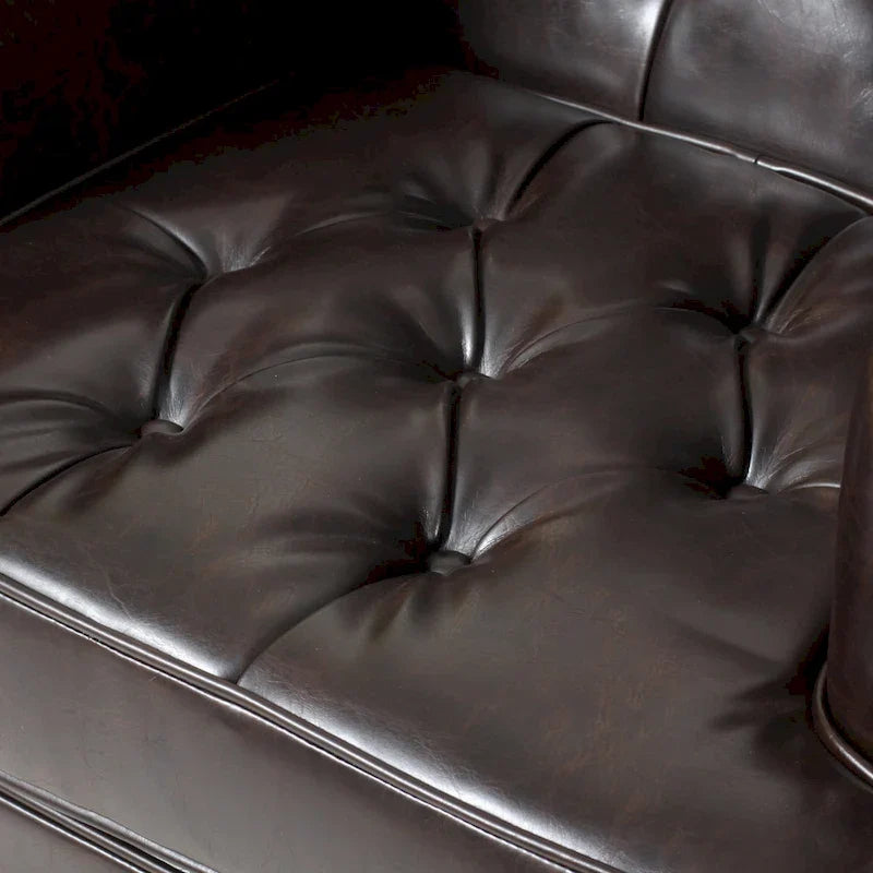 Malone Brown Leather Club Chair by Christopher Knight Home
