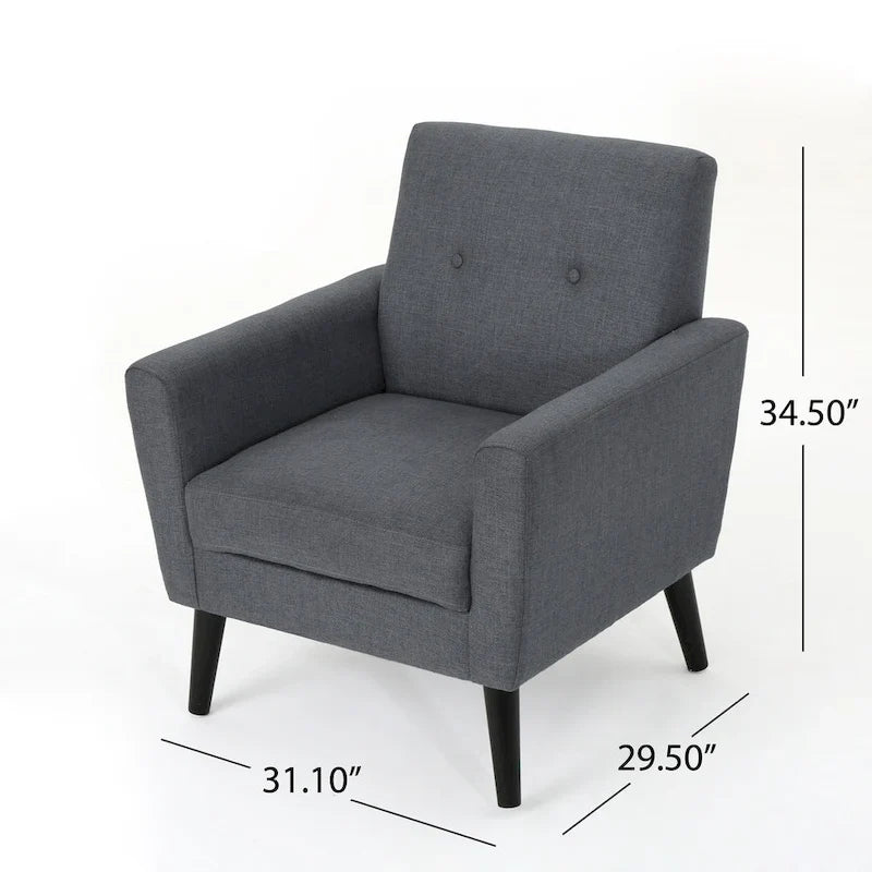 Sienna Mid-century Fabric Club Chair by Christopher Knight Home