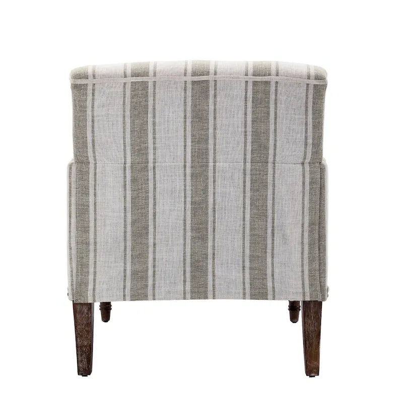 Set of 2 Traditional Upholstered Stripe Accent Chair for Living Room
