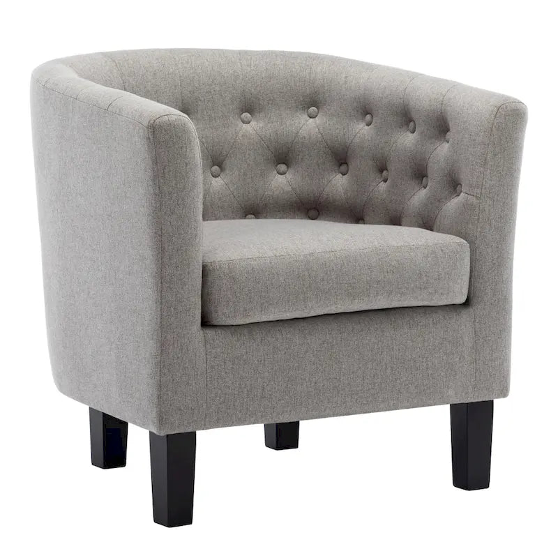 Corvus Oxonia Tufted Fabric Upholstered Club Chair