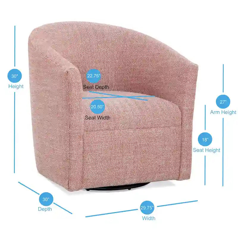 Fauteuil d'appoint pivotant Leony par Greyson Living