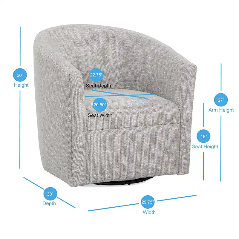Fauteuil d'appoint pivotant Leony par Greyson Living