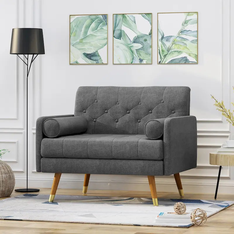 Fauteuil de club moderne du milieu du siècle Eugene Fabric par Christopher Knight Home