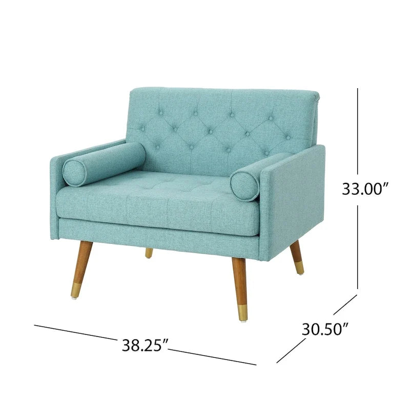 Fauteuil de club moderne du milieu du siècle Eugene Fabric par Christopher Knight Home