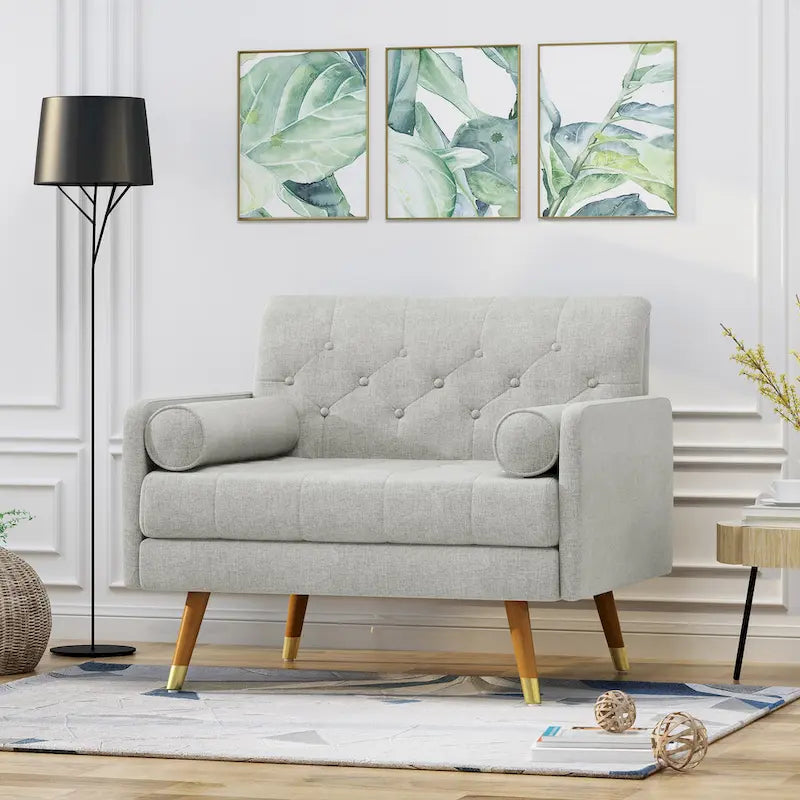 Fauteuil de club moderne du milieu du siècle Eugene Fabric par Christopher Knight Home