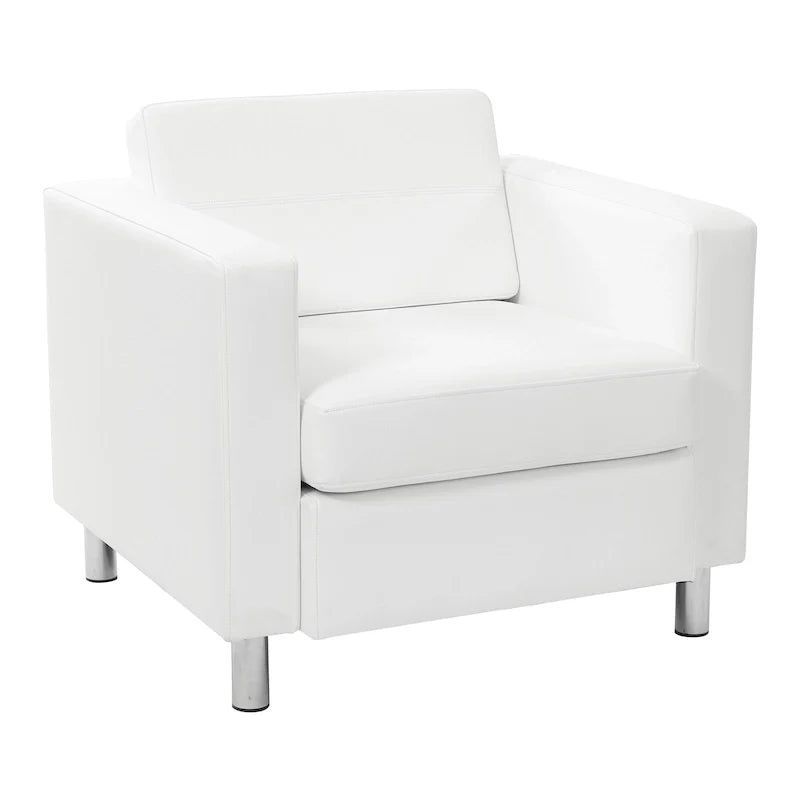 Pacific Arm Accent Chair with Chrome Legs
