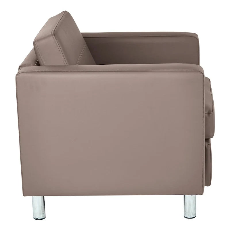 Pacific Arm Accent Chair with Chrome Legs