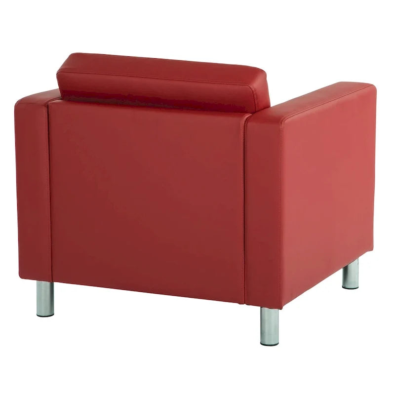 Pacific Arm Accent Chair with Chrome Legs