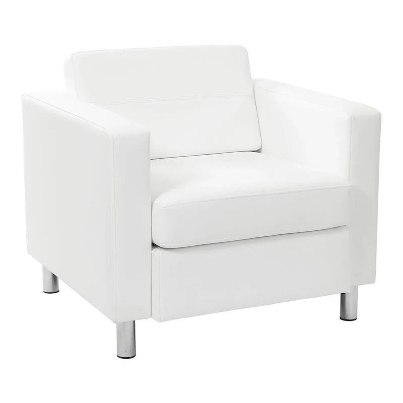 Pacific Arm Accent Chair with Chrome Legs