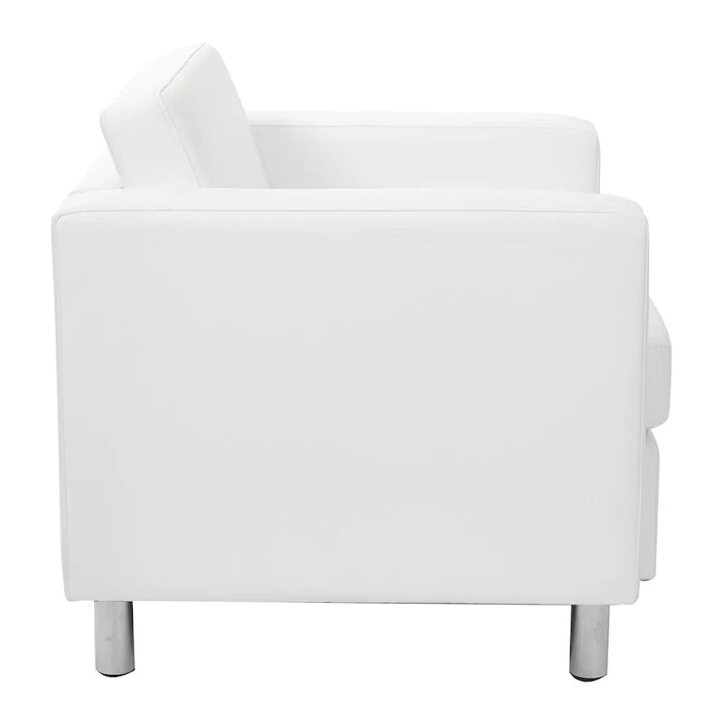 Pacific Arm Accent Chair with Chrome Legs