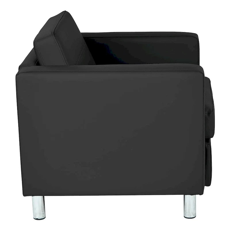 Pacific Arm Accent Chair with Chrome Legs