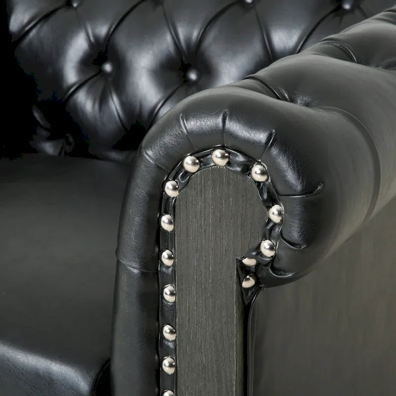 Castalia Chesterfield Tufted Club Chair by Christopher Knight Home - 39.00 L x 33.50 W x 28.00 H