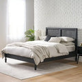 Lit Queen Christopher Knight Home Lorent en bois d'acacia et rotin