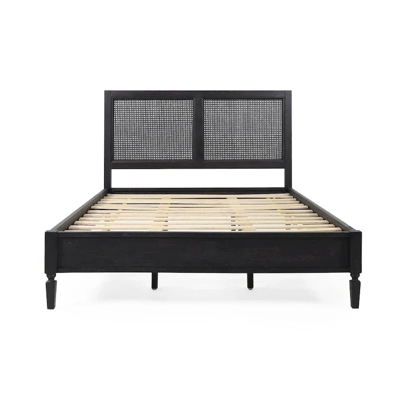 Lit Queen Christopher Knight Home Lorent en bois d'acacia et rotin