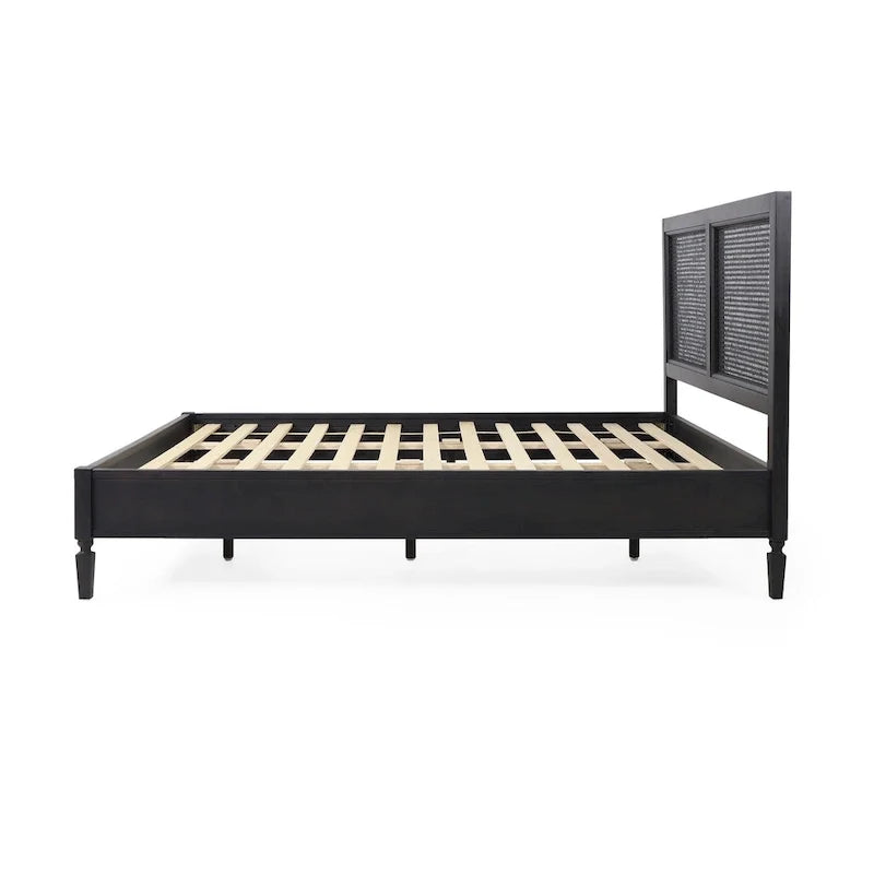 Lit Queen Christopher Knight Home Lorent en bois d'acacia et rotin