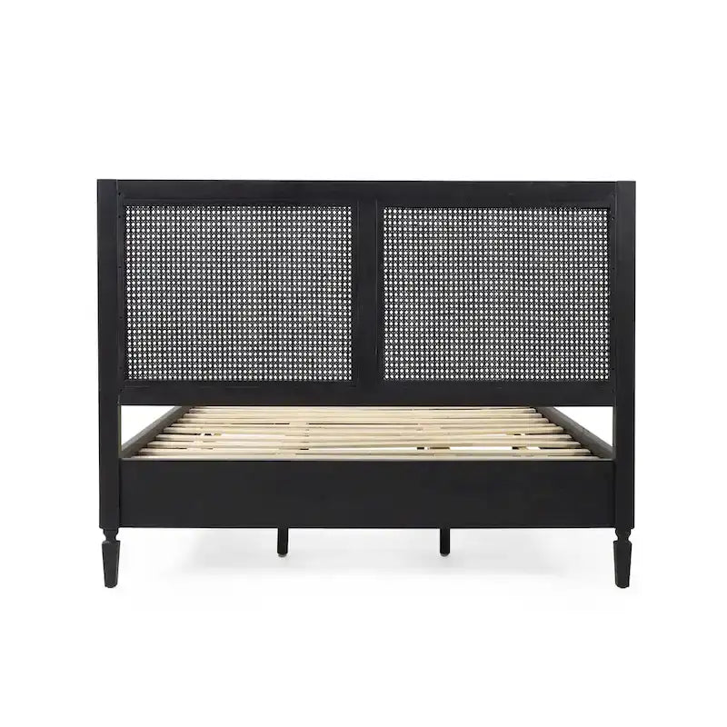 Lit Queen Christopher Knight Home Lorent en bois d'acacia et rotin