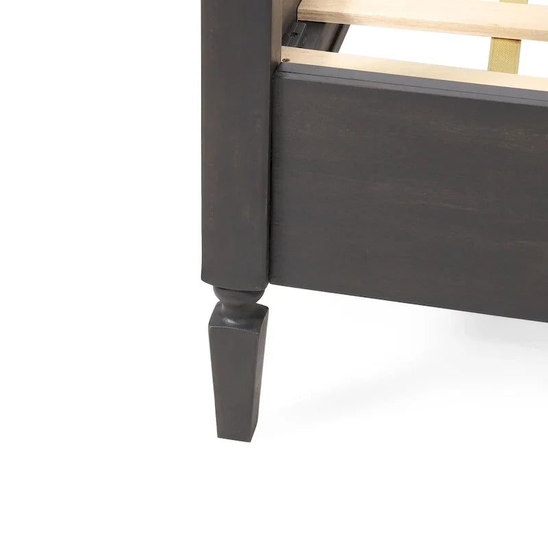 Lit Queen Christopher Knight Home Lorent en bois d'acacia et rotin
