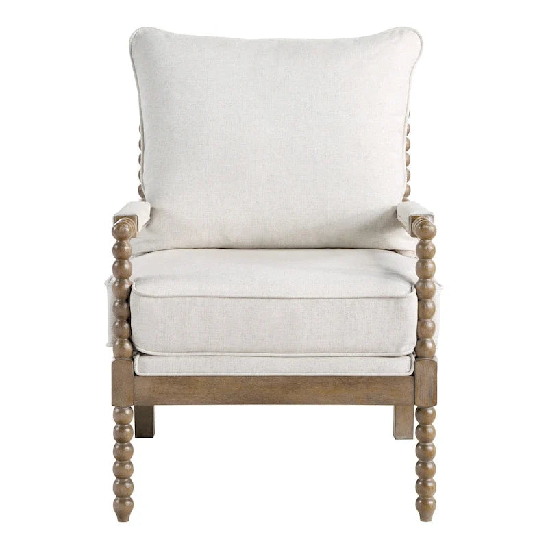 Fletcher Spindle Chair in Fabric with Brushed Charcoal Finish