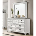 Cassettiera in legno Roundhill Furniture Clelane con 7 cassetti e specchio