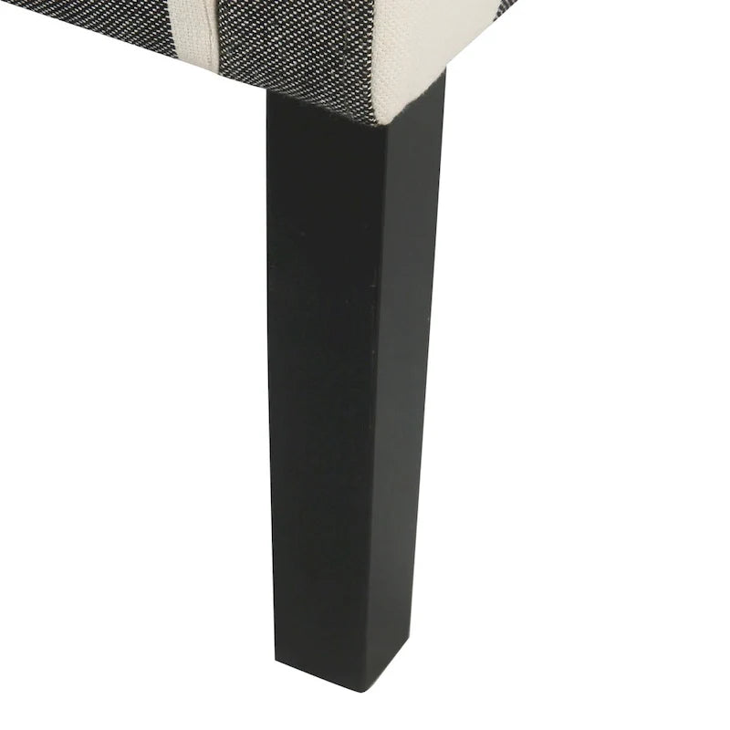 HomePop Modern Swoop Accent Chair - Black Plaid