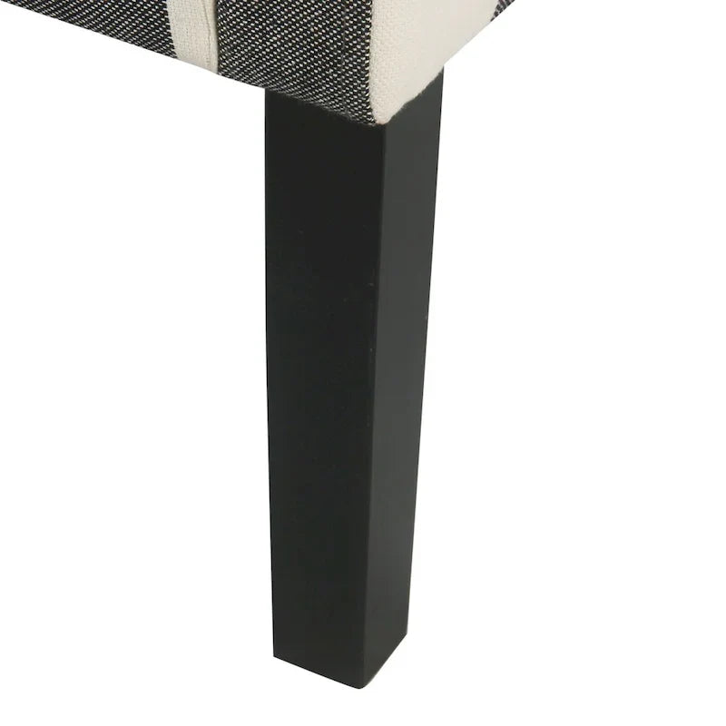 HomePop Modern Swoop Accent Chair - Black Plaid