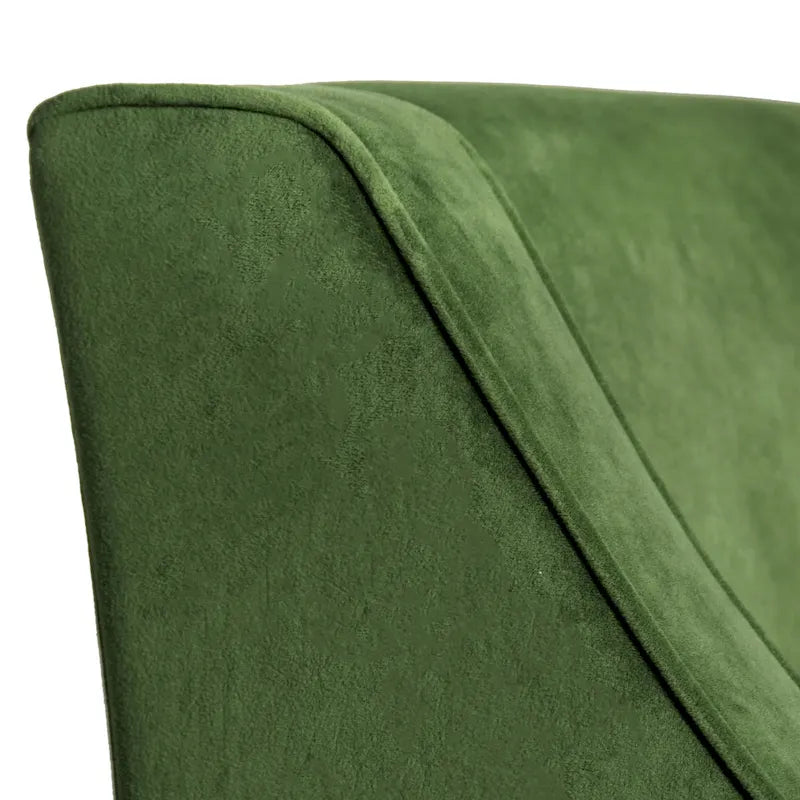 Fauteuil d'appoint Porch & Den Lyric en velours avec accoudoirs incurvés